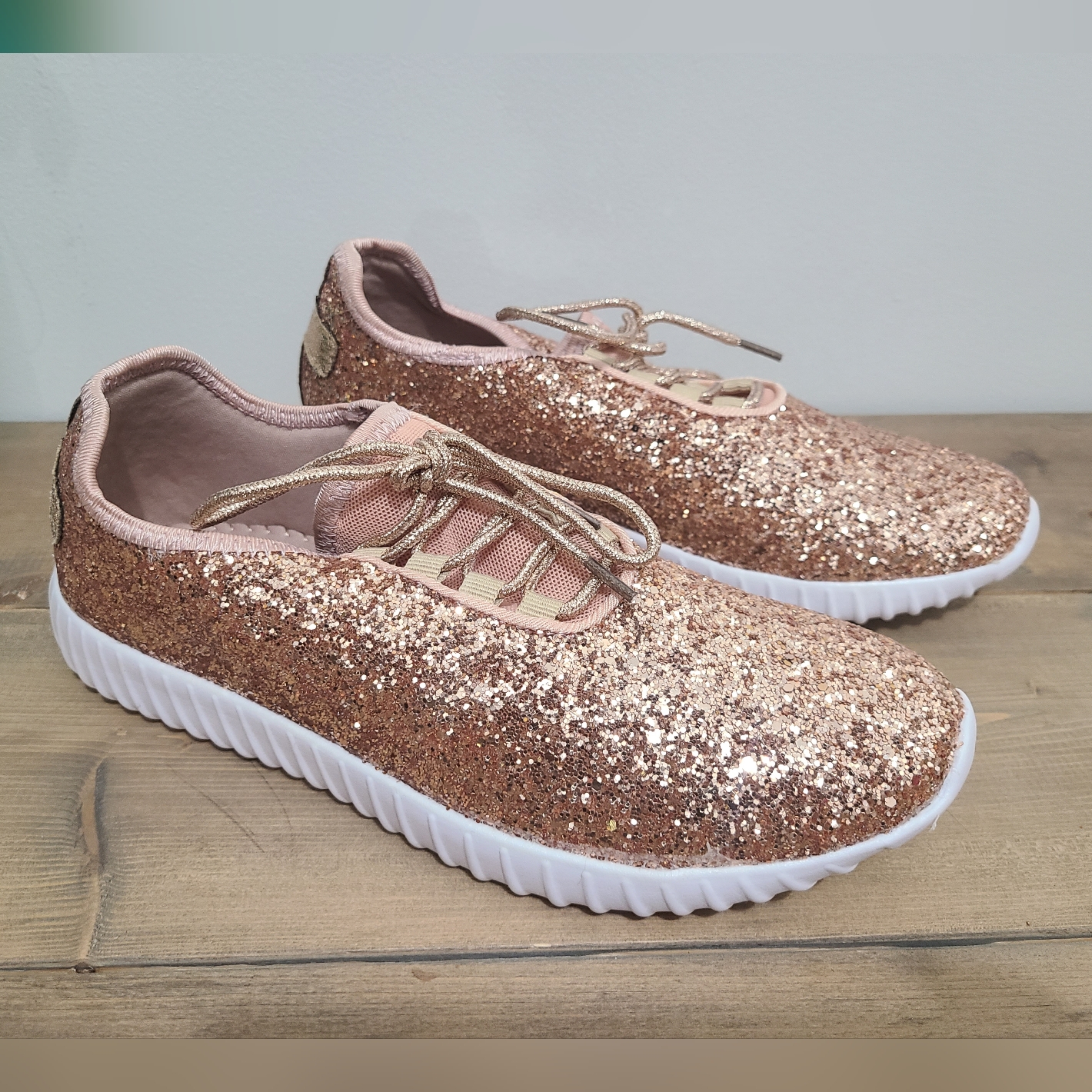 Brand New J Adams Size 9 Sneakers In Royal Pink GlitterSparkles